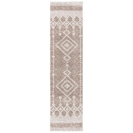 Safavieh Tunisia Power Loomed Runner Area Rug Tan & Ivory - 2 x 8 ft. TUN741E-28